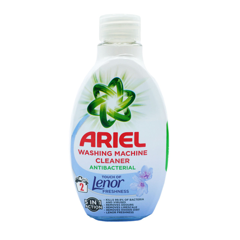 جرم‌گیر ماشین لباسشویی آریل مدل Lenor Cleaner با رایحه گل های بهاری حجم 250 میلی‌لیتر