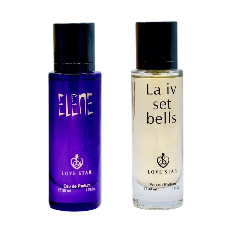 عطر جیبی لاو استار مدل لاوی بل است حجم 30 میلی لیتر به همراه عطر جیبی لاو استار مدل الین حجم 30 میلیلیتر