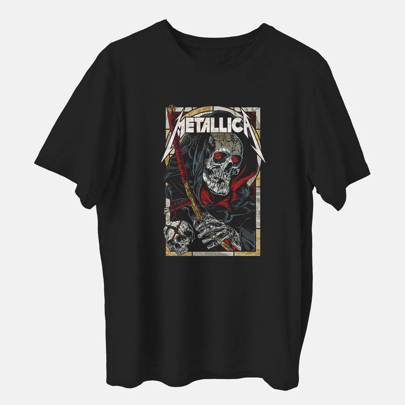 تی شرت آستین کوتاه مردانه مدل گروه metallica کد z189