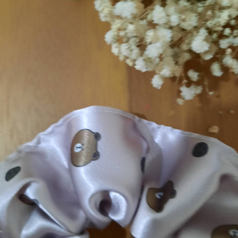 رو بالشی مدل ساتن ابریشم طرح خرس تدی سایز 50*70 سانتی متر به همراه کش مو