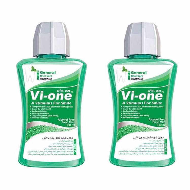 دهان شویه وی وان مدل General Fresh Mint حجم 330 میلی لیتر بسته 2 عددی