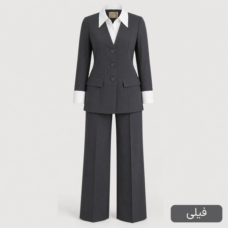 کت و شلوار زنانه مدل نگارشید کد 2605