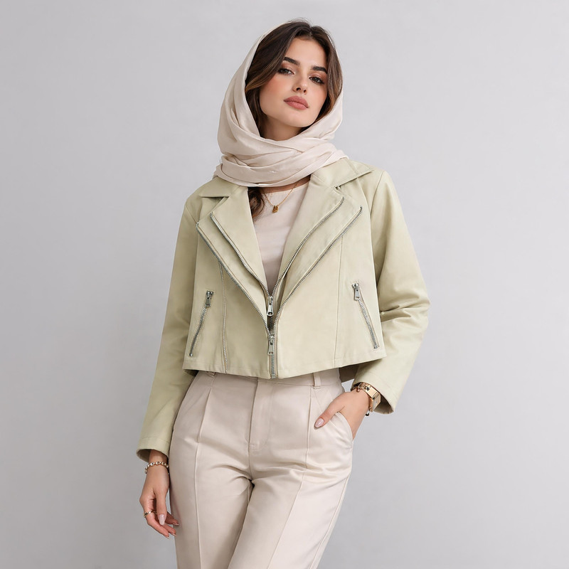 کراپ کت زنانه مدل رازیان کد 2418