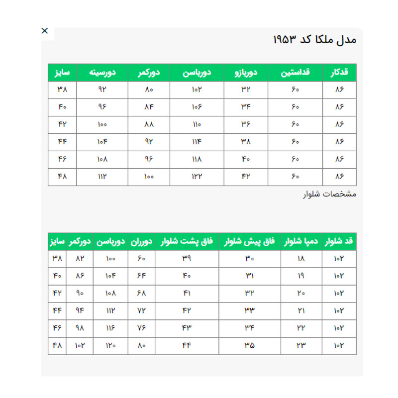 مانتو و شلوار زنانه مدل ملکا کد 195301
