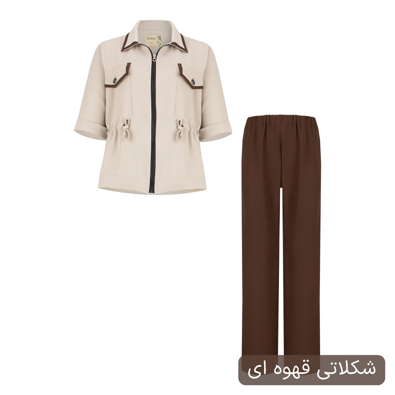 ست شومیز و شلوار زنانه مدل فیاما کد 2705