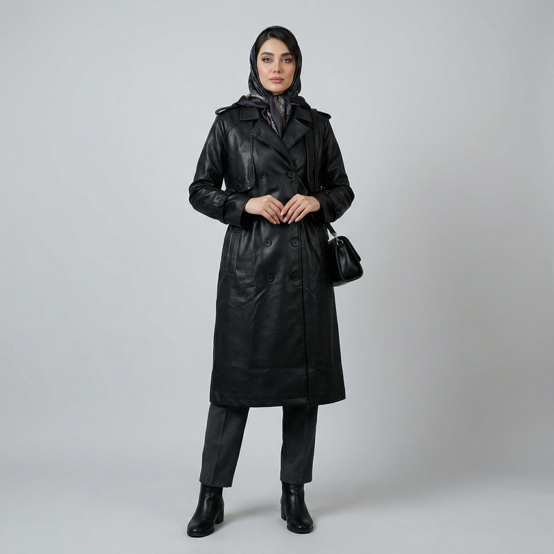 کت چرم زنانه مدل شبرنگ کد 237301