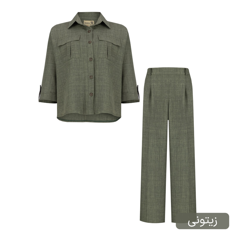 ست شومیز و شلوار زنانه مدل دلگون کد 2474
