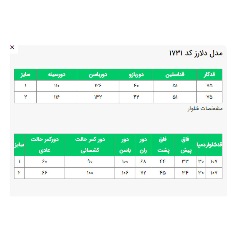 مانتو و شلوار زنانه مدل دلارز کد 173135