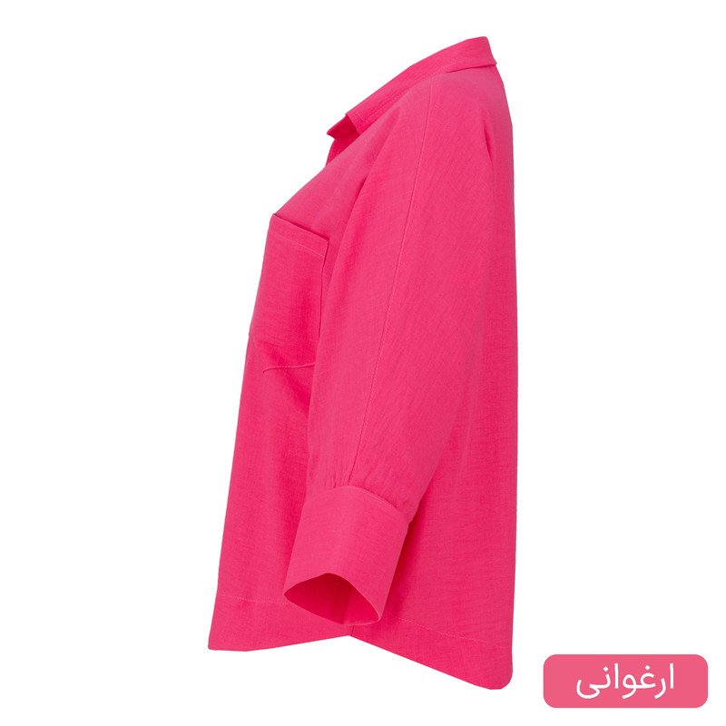 شومیز آستین بلند یقه برگردان زنانه مدل پارلا کد 2568