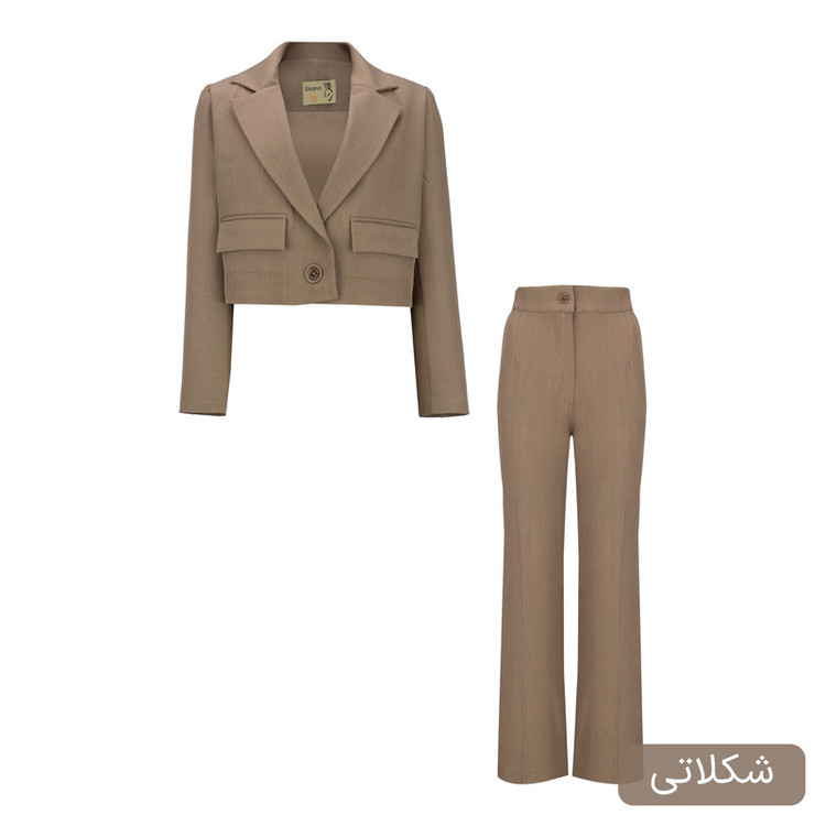 ست 3 تکه لباس رسمی زنانه مدل گندمک کد 2457