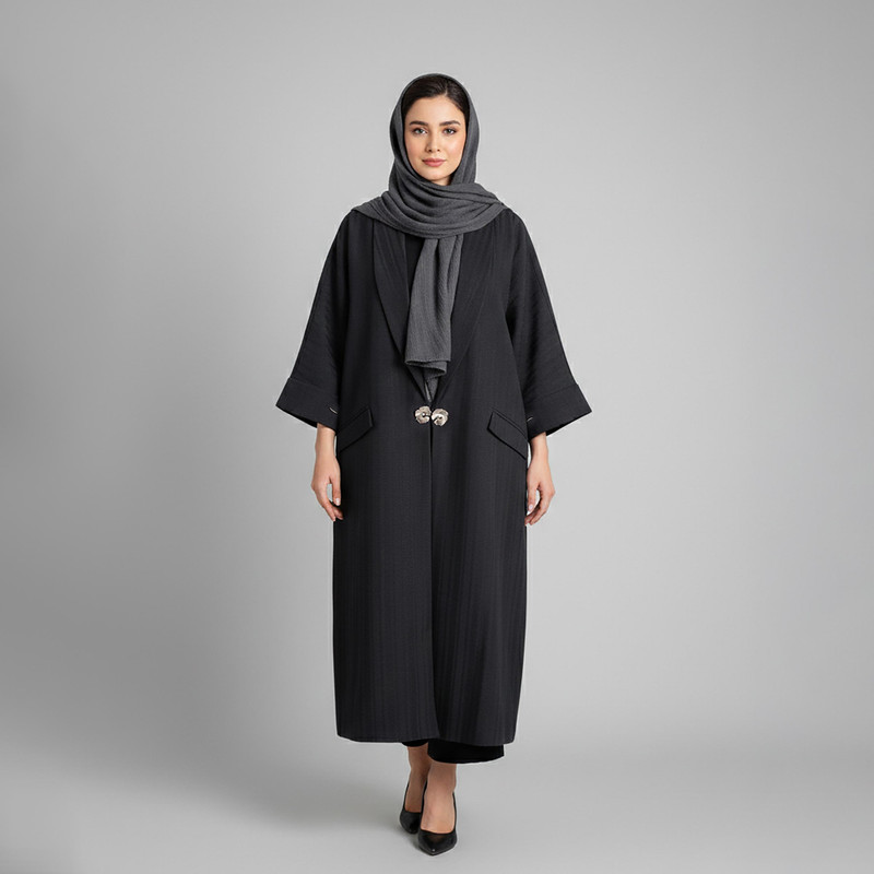 مانتو زیر زانو زنانه مدل حلیا کد 228309