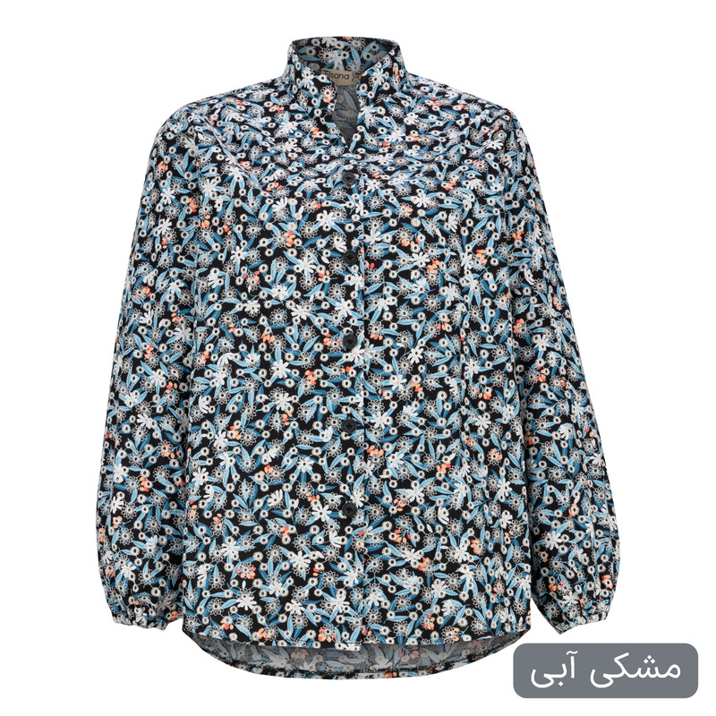 شومیز آستین بلند یقه ایستاده زنانه مدل میانا کد 2462