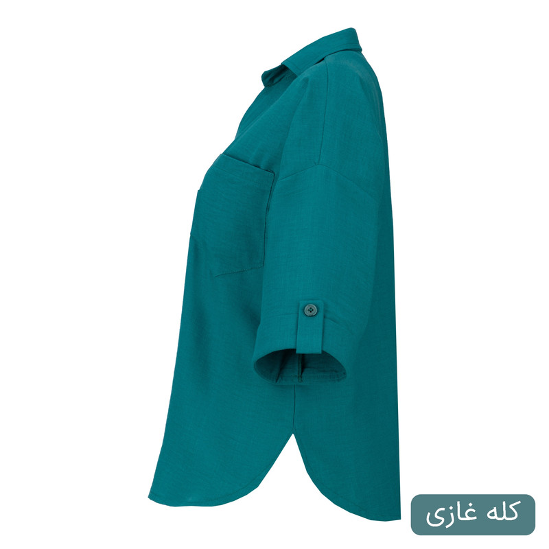 شومیز آستین بلند یقه برگردان زنانه مدل ماهوین کد 2566