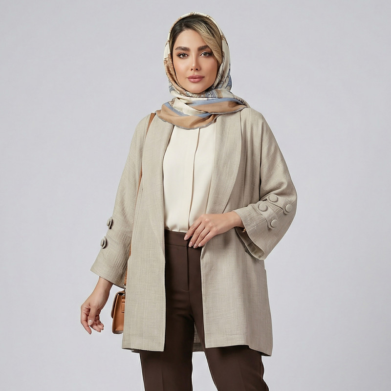 مانتو زیر باسن زنانه مدل اسماء کد 222079