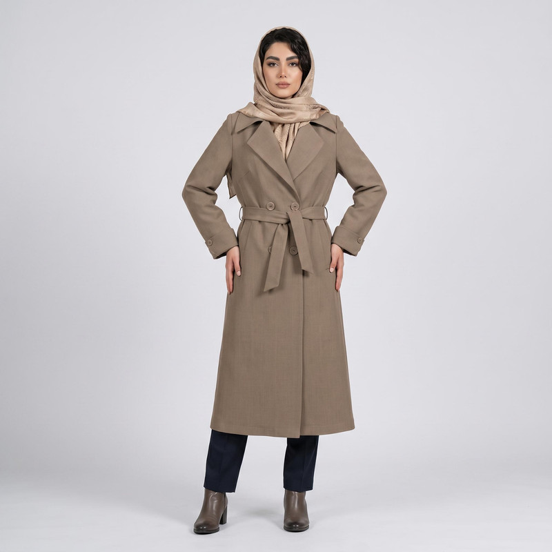 مانتو زیر زانو زنانه  مدل نلینا کد 2505