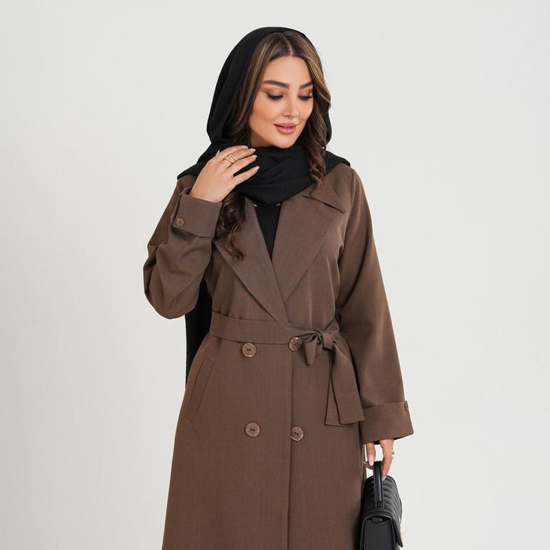 مانتو زیر زانو زنانه مدل نلینا کد 2505