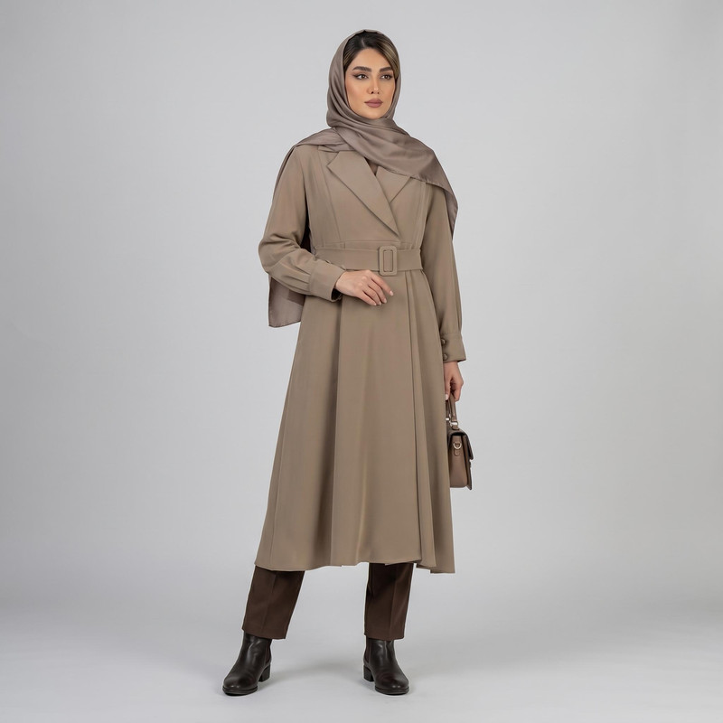 مانتو زیر زانو زنانه  مدل ماردین کد 2483