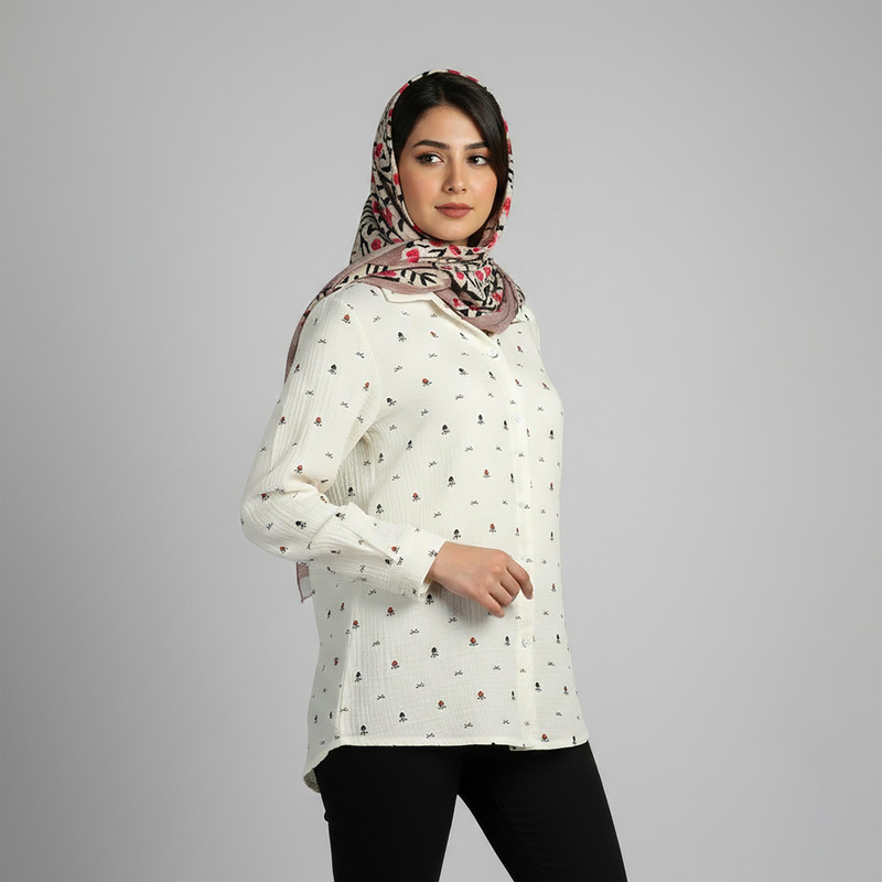 شومیز آستین بلند یقه برگردان زنانه  مدل پارسانا کد 243301