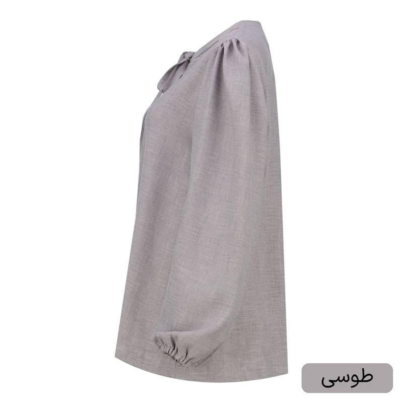 بلوز آستین بلند یقه ایستاده زنانه مدل یاشگین کد 2472