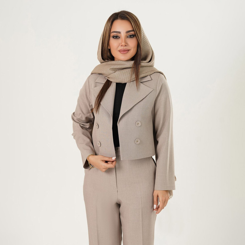 کت کراپ و شلوار زنانه مدل زرسا کد 2742
