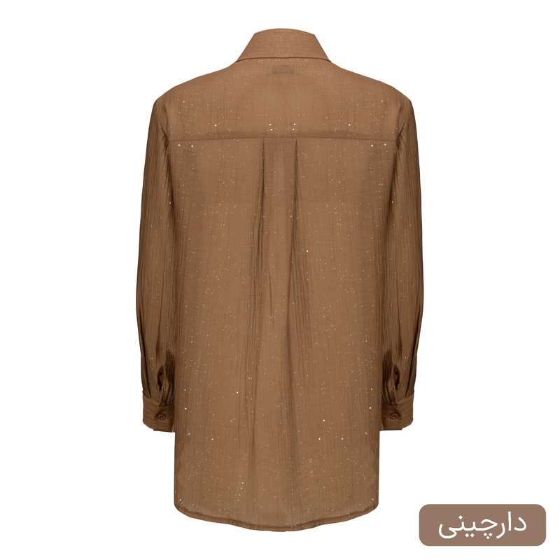 شومیز آستین بلند یقه برگردان زنانه مدل دایکو کد 2519