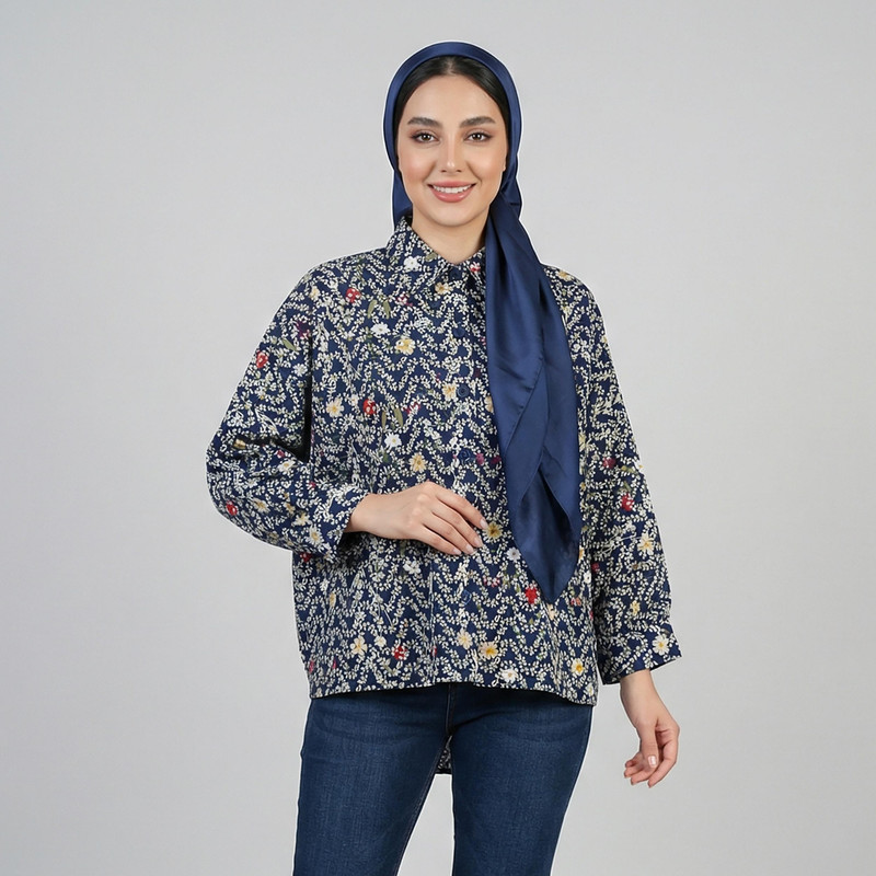 شومیز آستین بلند یقه برگردان زنانه  مدل آوانا کد 242704