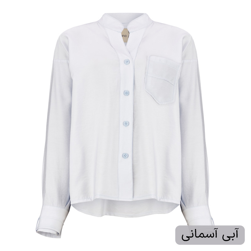شومیز آستین بلند یقه برگردان زنانه مدل مهوین کد 2616
