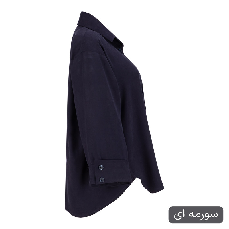 شومیز آستین بلند یقه برگردان زنانه مدل آژند کد 2592