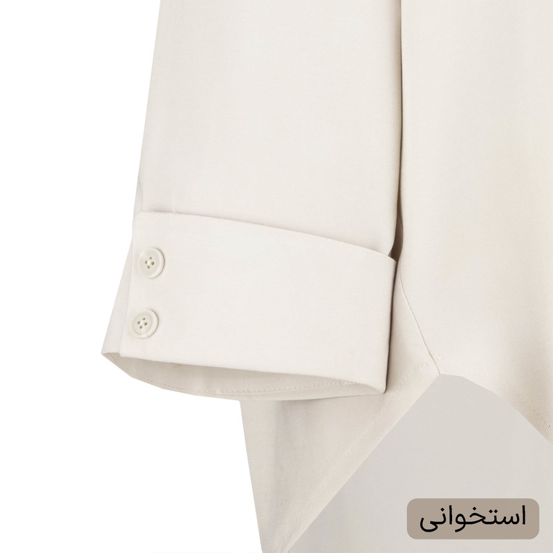 شومیز آستین بلند یقه برگردان زنانه مدل آژند کد 2592