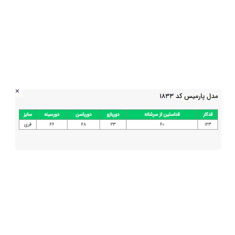 مانتو زنانه مدل پارمیس کد 183322