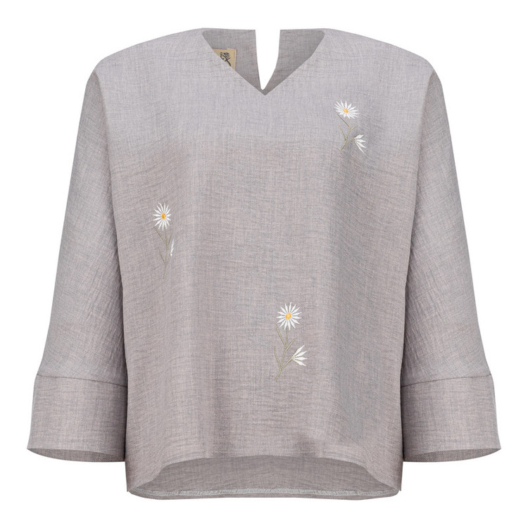 بلوز آستین بلند یقه هفت زنانه مدل تانلی کد 2536