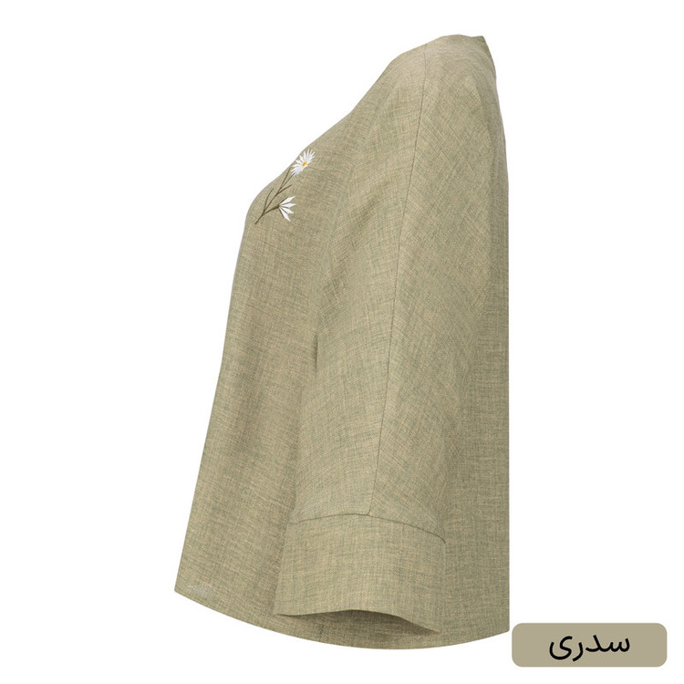 بلوز آستین بلند یقه هفت زنانه مدل تانلی کد 2536