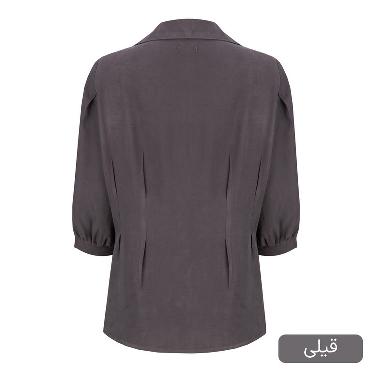 شومیز آستین بلند یقه برگردان زنانه مدل سدین کد 2603