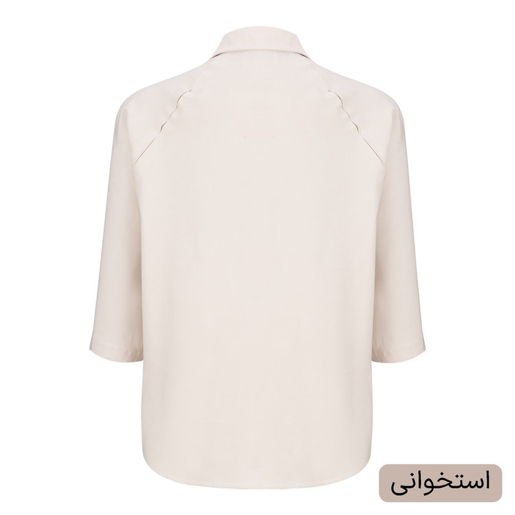 شومیز آستین بلند یقه برگردان زنانه مدل مدیسا کد 2569