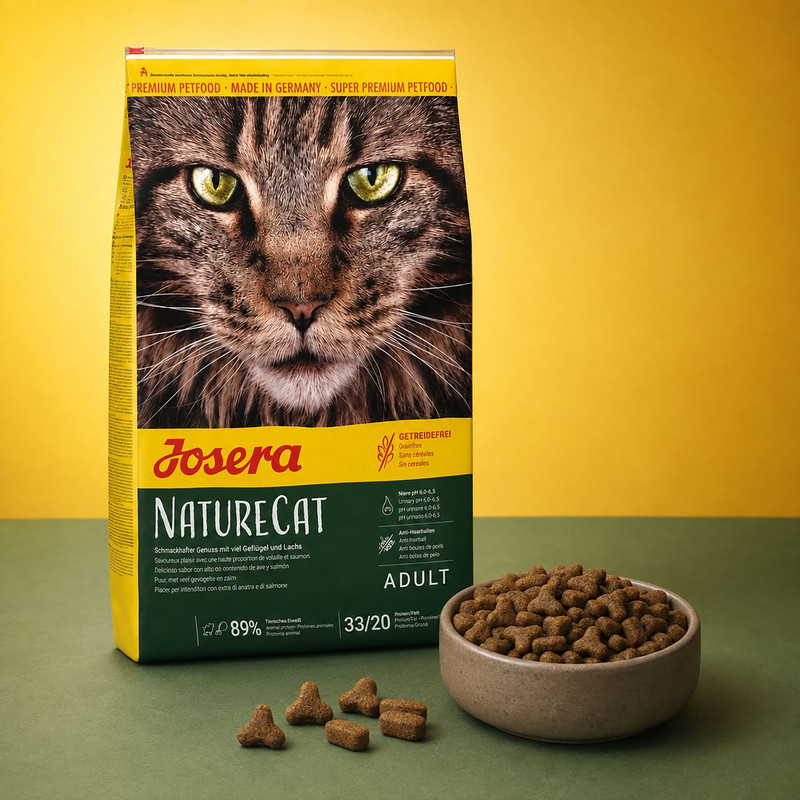 غذای خشک گربه جوسرا مدل NatureCat وزن 2 کیلوگرم