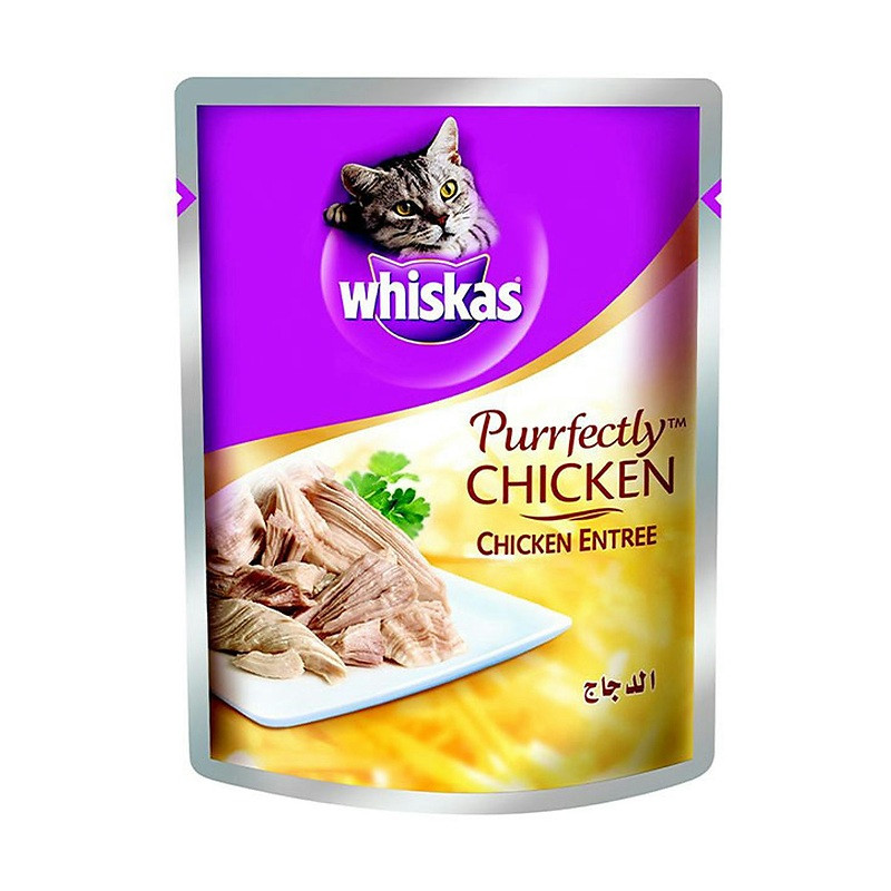 پوچ گربه ویسکاس مدل Purrfectly Chicken Entree با طعم مرغ وزن 85 گرم