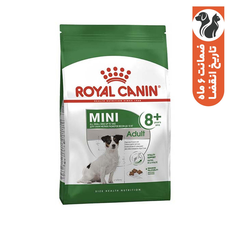 غذا خشک سگ رویال کنین مدل mini adult +8 وزن 2 کیلوگرم