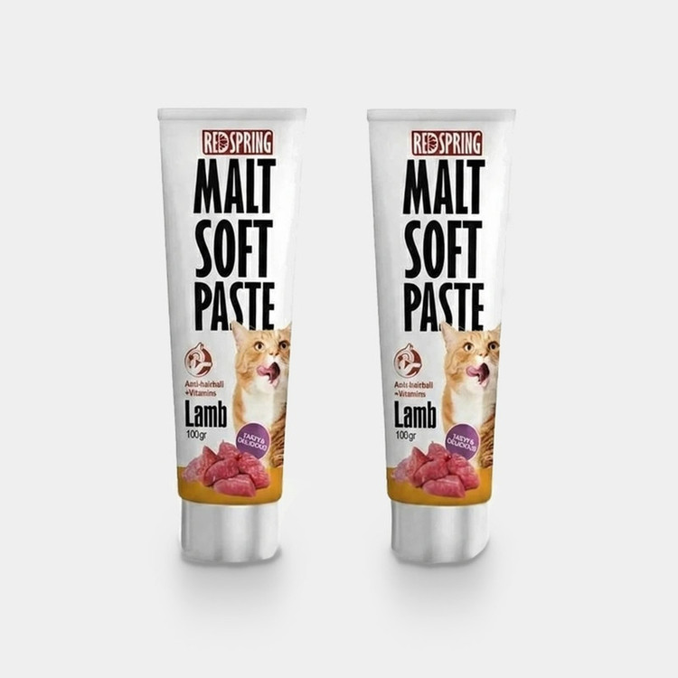 خمیر مالت گربه رداسپرینگ مدل Malt Soft Paste Lamb با طعم گوشت بره بسته 2 عددی