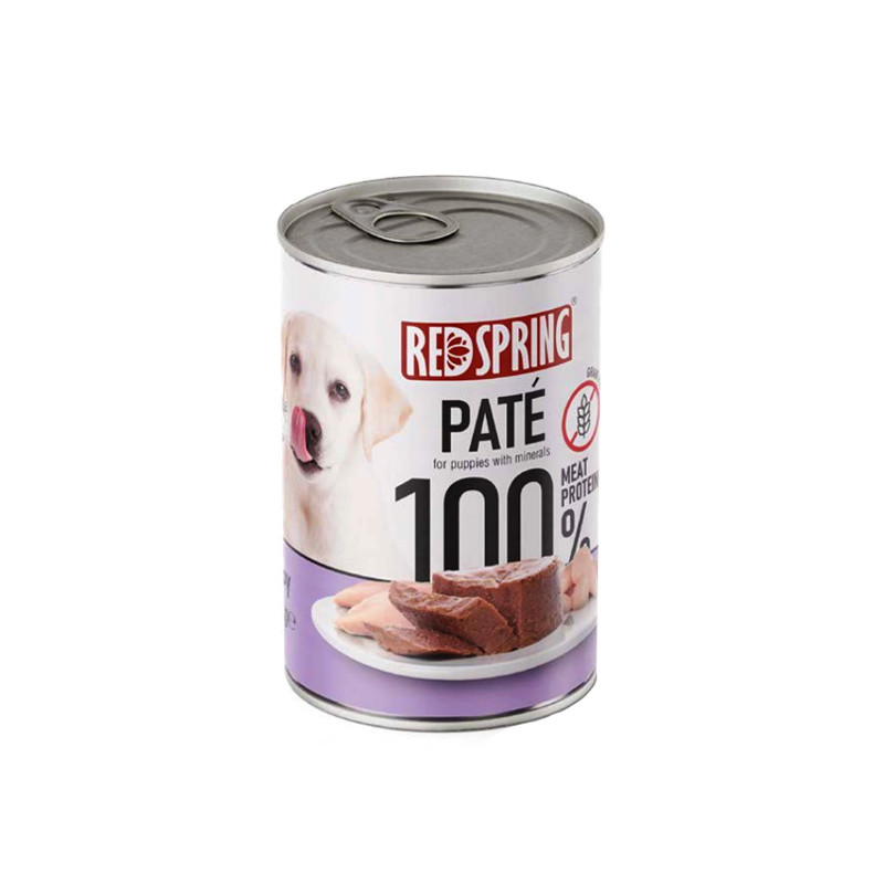 کنسرو غذای سگ رداسپرینگ مدل Pate Pack با طعم بره، مرغ، سیرابی، جگر و گوساله وزن 2.4 کیلوگرم بسته 6 عددی