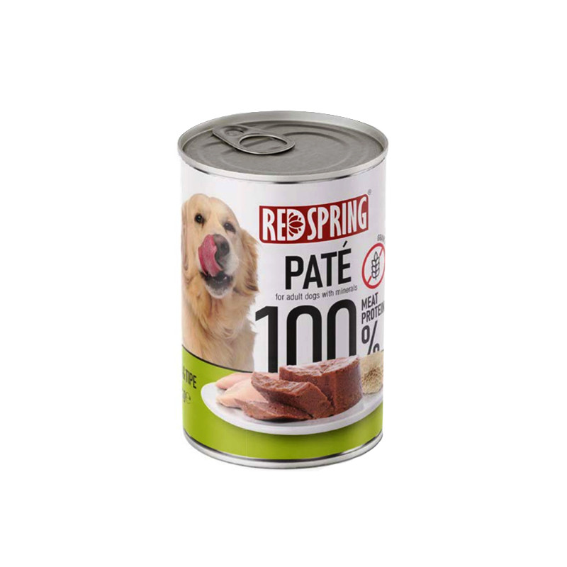 کنسرو غذای سگ رداسپرینگ مدل Pate Pack با طعم بره، مرغ، سیرابی، جگر و گوساله وزن 2.4 کیلوگرم بسته 6 عددی