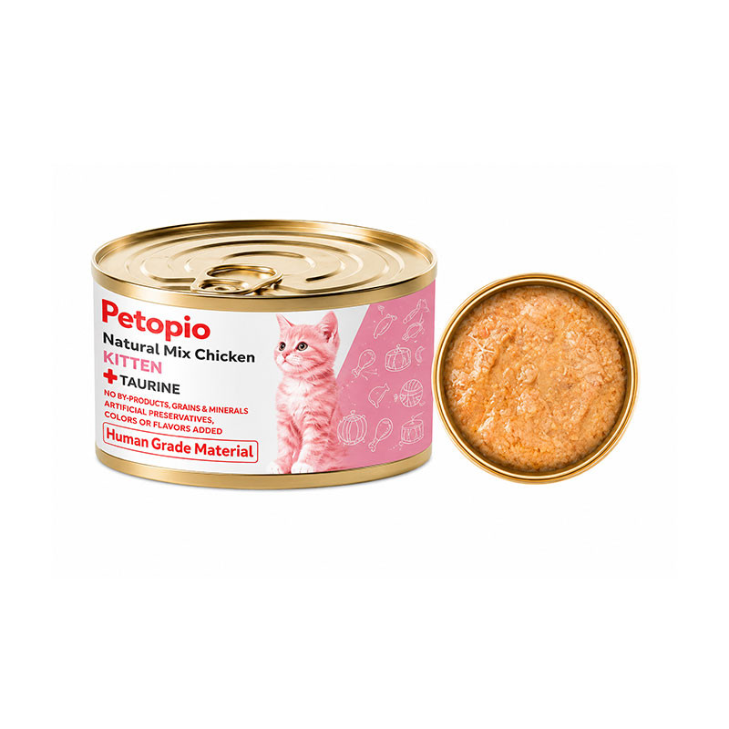کنسرو بچه گربه پتوپیا مدل Natural Mix Kitten طعم میکس وزن ۱۱۰ گرم