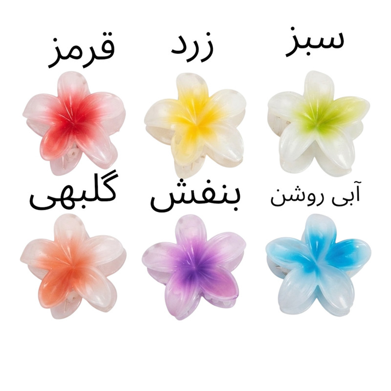 کلیپس مو زنانه طرح گل