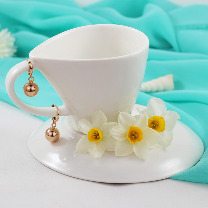 گوشواره زنانه ژوپینگ مدل گردی کد AAC-81