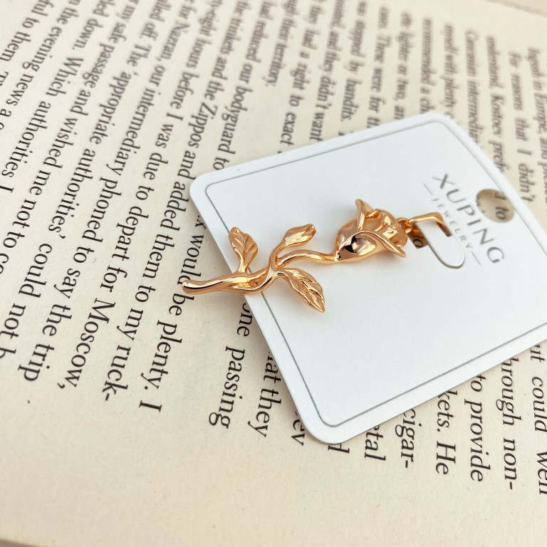 آویز گردنبند زنانه ژوپینگ مدل گل رز کد N4168