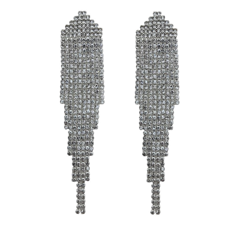 گوشواره زنانه مدل تنیسی جواهری کد E4823