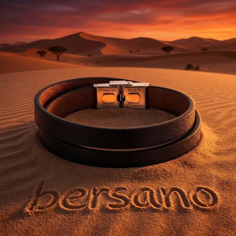 دستبند چرم مدل آرتور کد BR-804