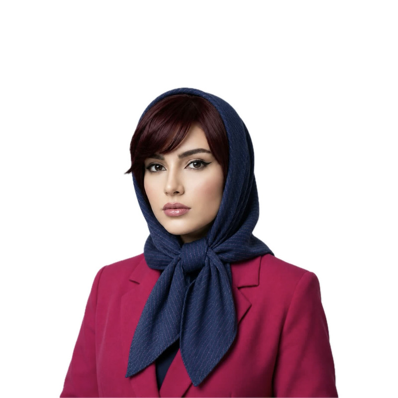 مینی اسکارف الیاف نخی زنانه مدل E12 با طول و عرض 84*84 سانتیمتر
