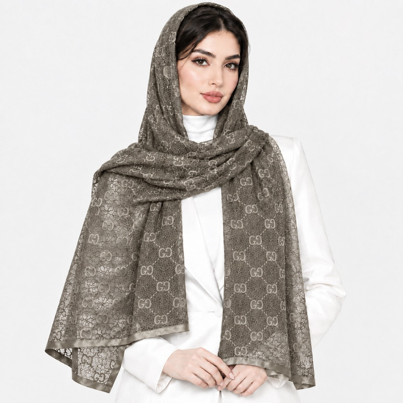 شال تور زنانه مدل دورگان E20 با طول و عرض 70*200 سانتیمتر