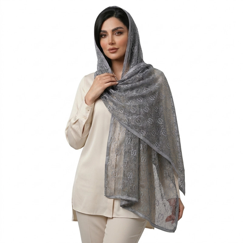 شال تور زنانه مدل دورگان E20 با طول و عرض 70*200 سانتیمتر