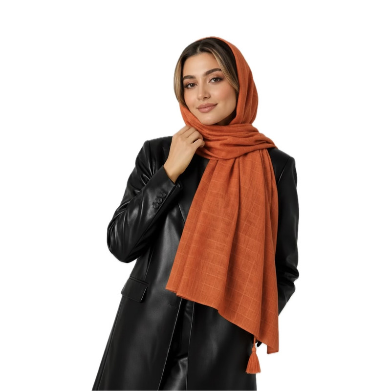 شال زنانه نخی مدل چهار خانه کد E300